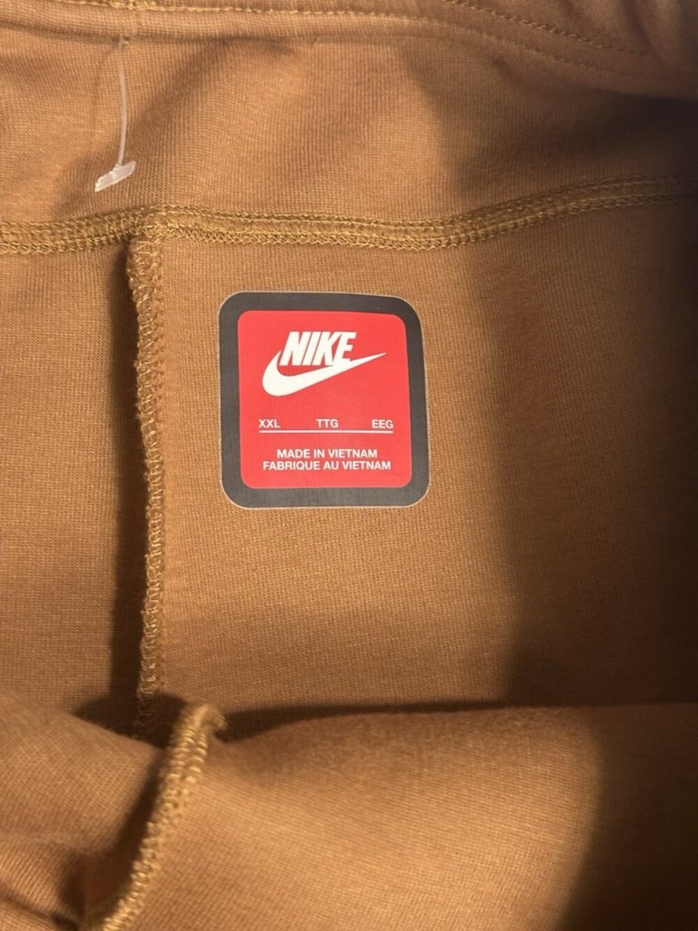 Nike Sportswear Tech Fleece Pants Light British Tan Black FB8002-281 Size XXL - Picture 3 of 10